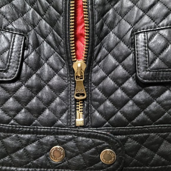 Dolce  & Gabana quilted soft leather  bomber jacket womens - Picture 5 of 9
